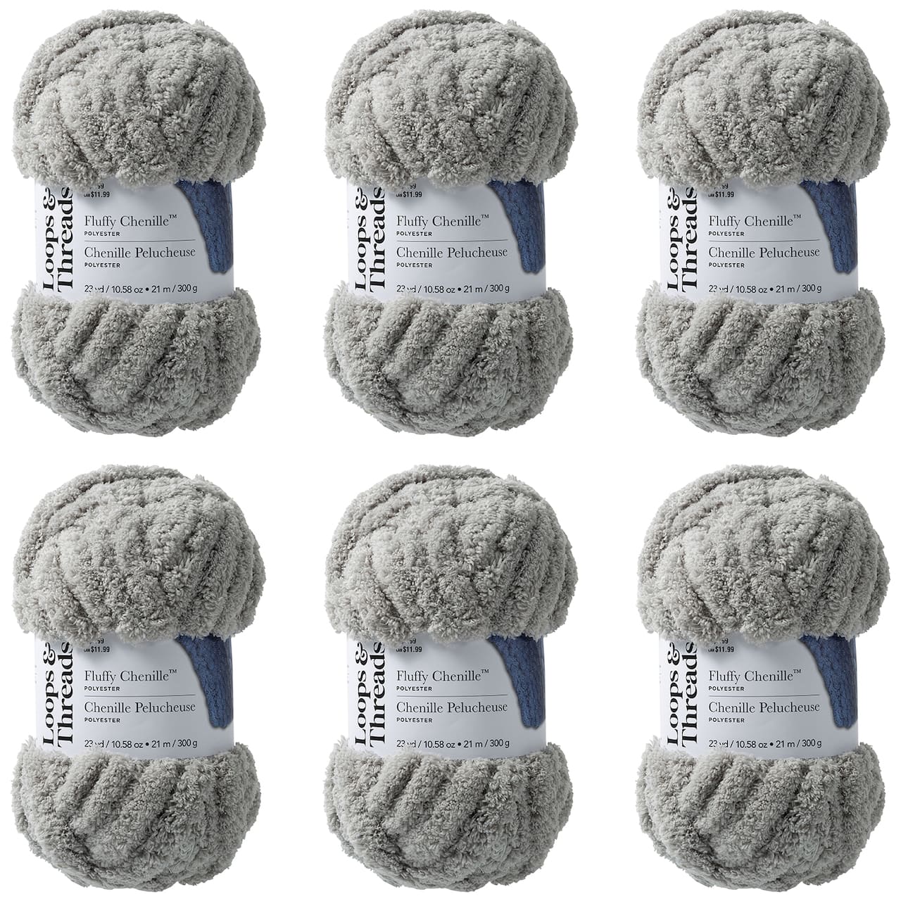 6 Pack: Fluffy Chenille™ Yarn by Loops & Threads®